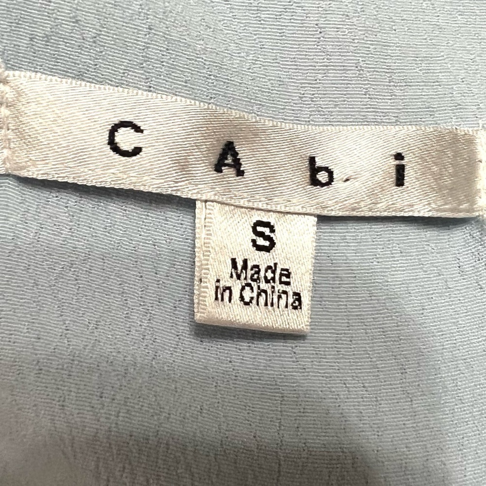 CAbi Light Blue High Low Sleeveless Shift Shirt Dress Womens Size Small - Picture 9 of 9